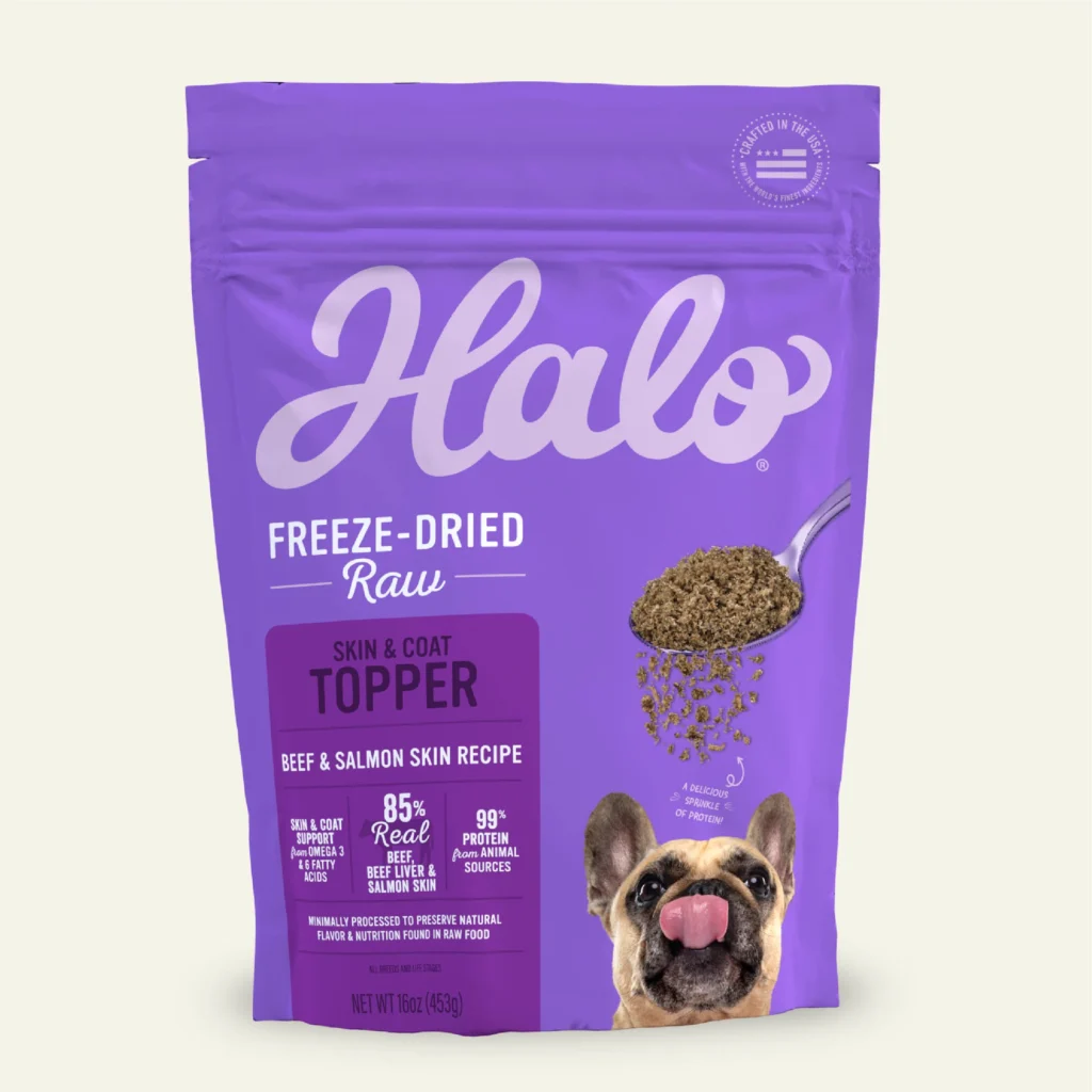 Halo Holistic Freeze-Dried Raw Skin & Coat Topper Dog Food Topper