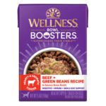 Wellness Core Bowl Boosters Hearty Toppers Beef & Green Beans Recipe in Savory Bone Broth Dog Food Topper