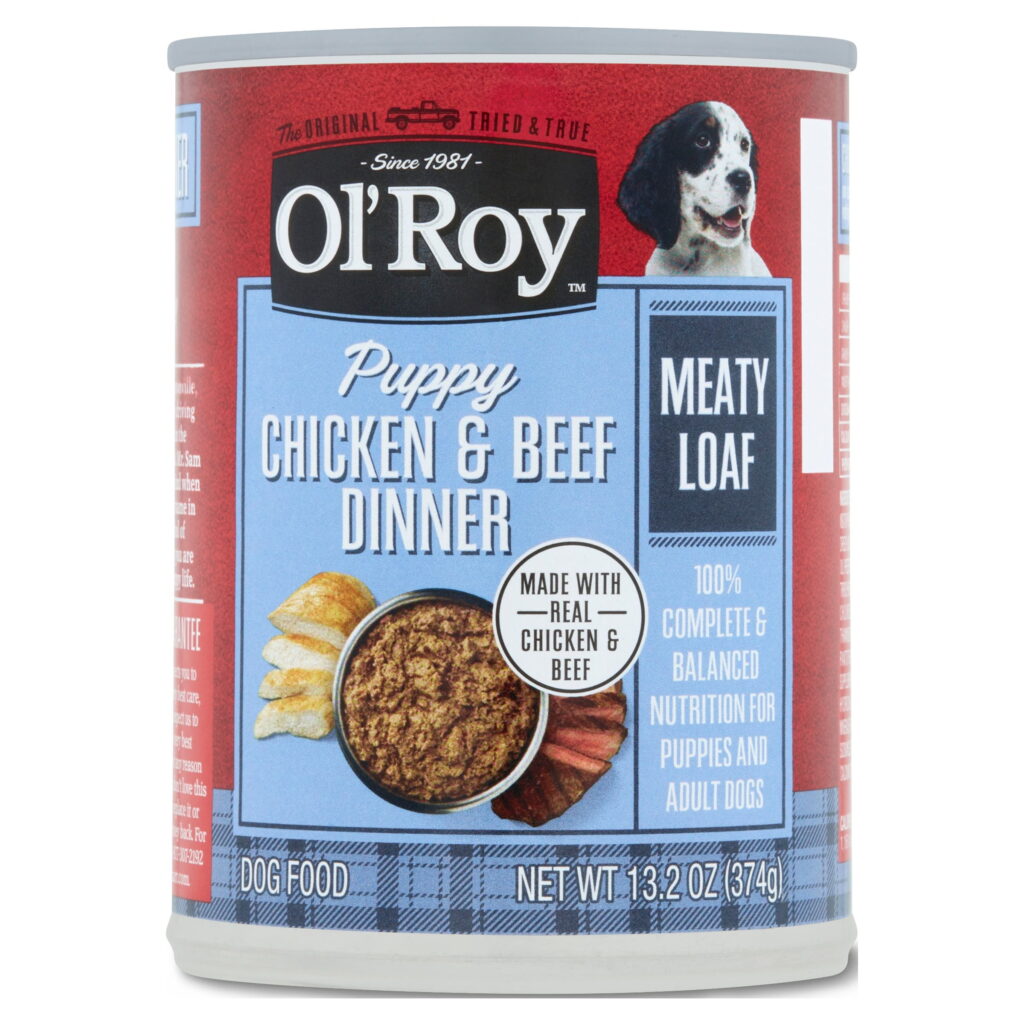 Ol’ Roy Meaty Loaf Chicken and Beef Loaf for Puppies Can Wet Dog Food