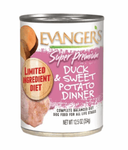 Evanger’s Grain Free Duck & Sweet Potato Dinner Wet Dog Food