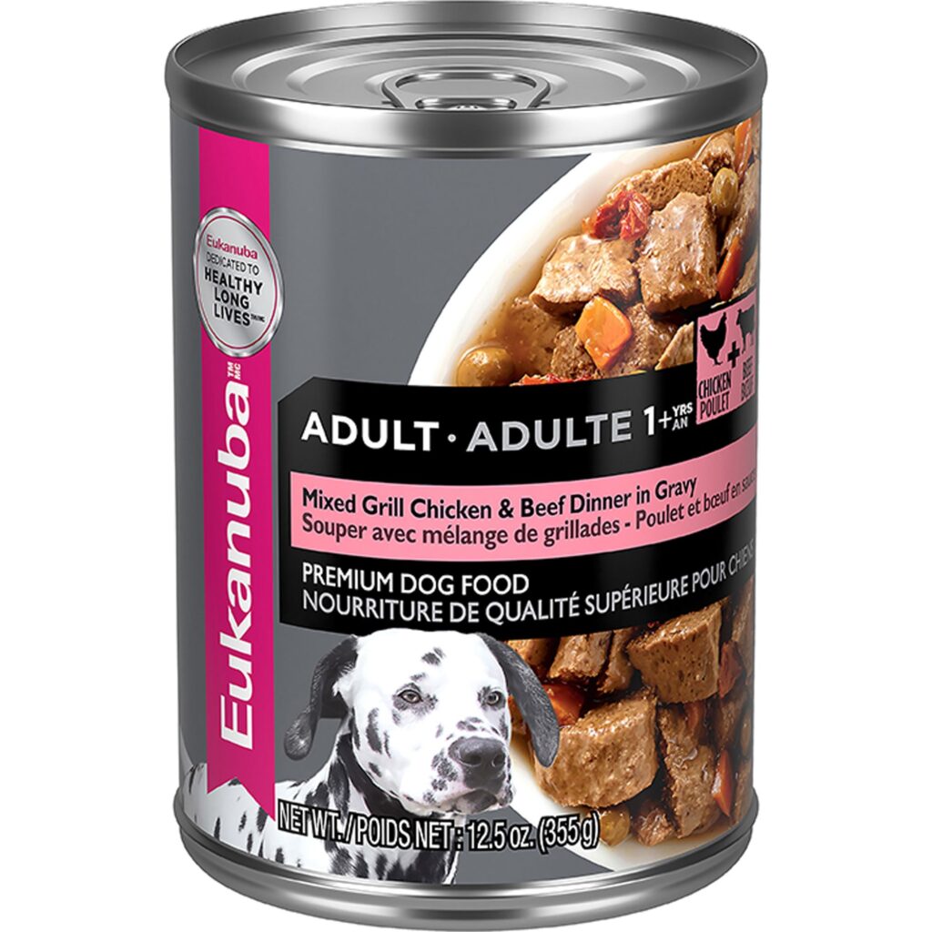 Eukanuba Adult Mixed Grill Chicken & Beef Dinner in Gravy , case of 12 Wet Dog Food