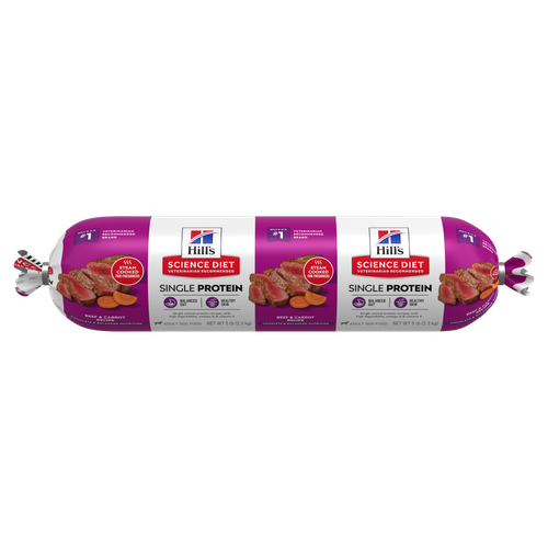 Hill’s Hill’s Science Diet Single Protein Adult Single Protein Beef & Carrot Recipe Fresh Roll Wet Dog Food