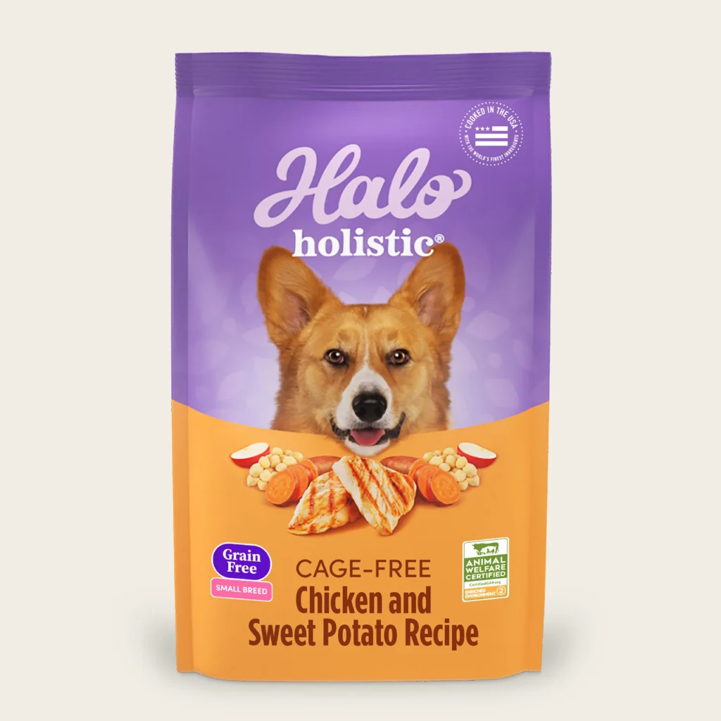 Halo Holistic Grain Free Cage-Free Chicken & Sweet Potato Recipe Small Bree Dry Dog Food