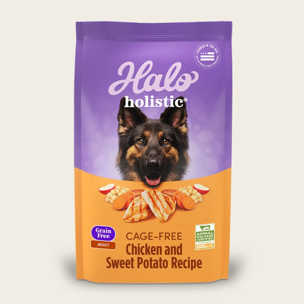 Halo Holistic Grain Free Cage-Free Chicken & Sweet Potato Recipe Adult Dry Dog Food