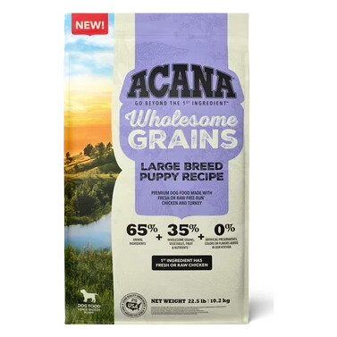 Acana Wholesome Grains, Large Breed Puppy Recipe Dry Dog Food