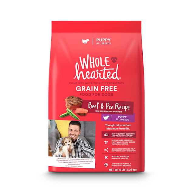 WholeHearted Grain Free All Breed Beef & Pea Recipe Dry Puppy Dry Dog Food