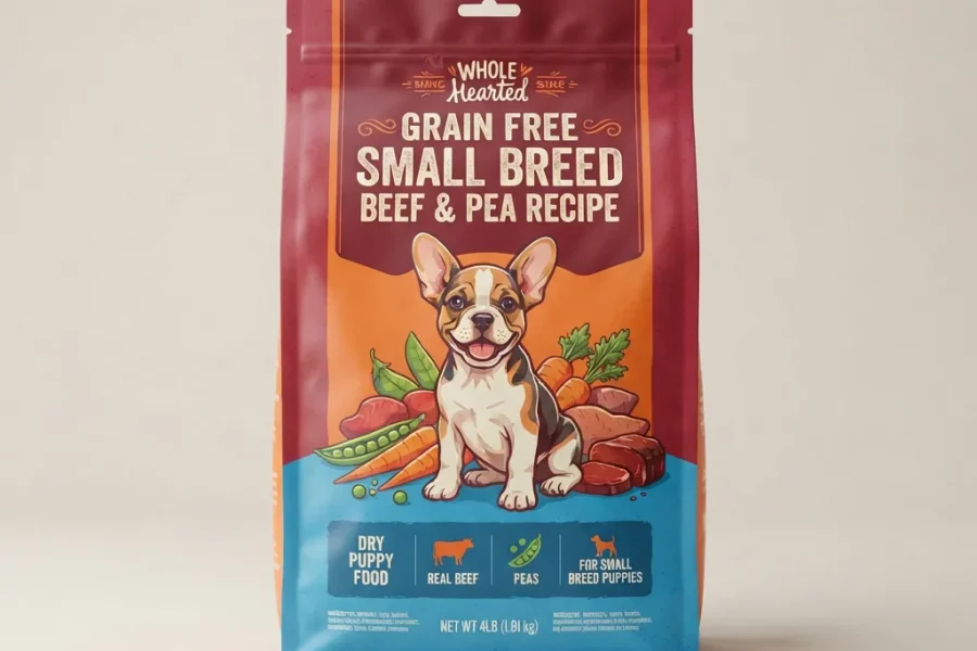 WholeHearted Grain Free Small Breed Beef and Pea Recipe Dry Puppy Dry Dog Food