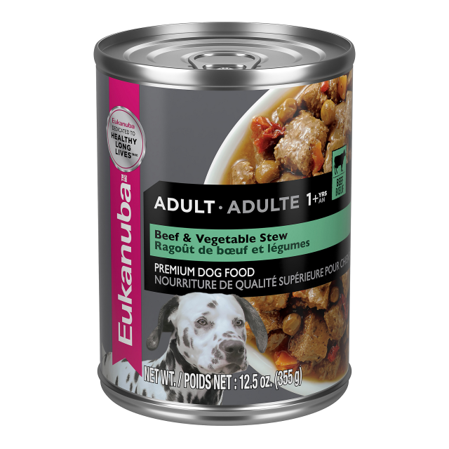 Eukanuba Adult Beef & Vegetable Stew , case of 12 Wet Dog Food