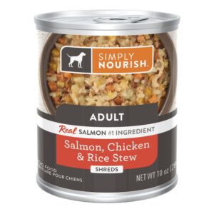Simply Nourish Original Adult - Shreds, Salmon, Chicken & Rice Stew Wet Dog Food