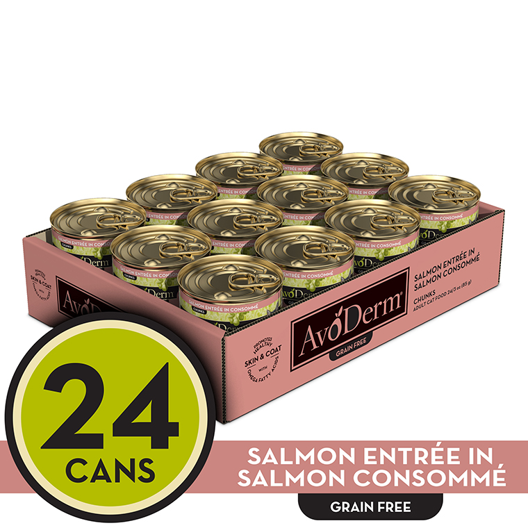 AvoDerm Wild By Nature 24 CANS- SALMON ENTREE IN CONSOMME Wet Dog Food