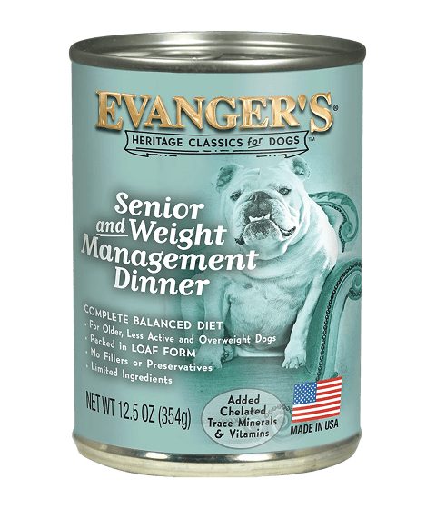 Evanger’s Heritage Classic Senior & Weight Management Food - Case of 12 Wet Dog Food