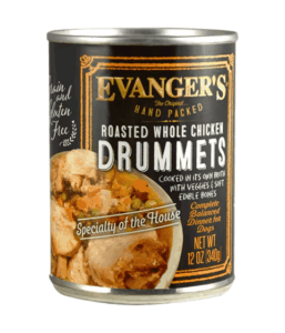 Evanger’s Roasted Chicken Drummet Dinner - packed by hand! Grain-Free Wet Dog Food