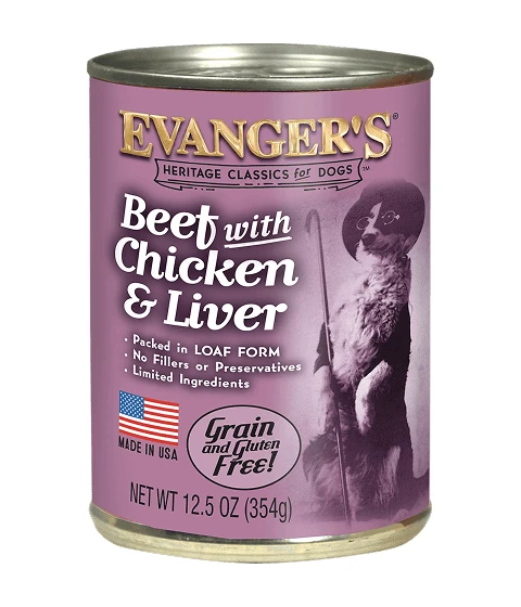 Evanger’s Heritage Classic Beef with Chicken & Liver - Case of 12 Dog Food Topper