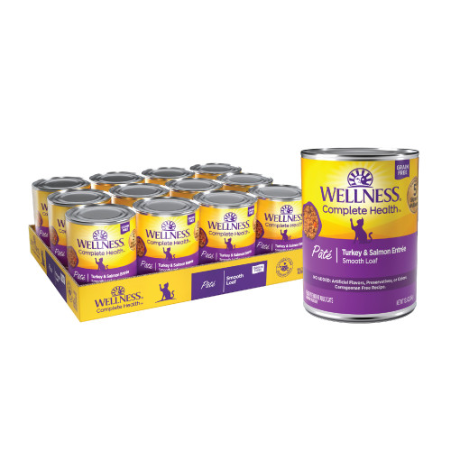 Wellness Complete Health Pate Turkey Salmon Entrée Smooth Wet Dog Food