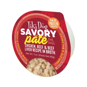 Tiki Dog Pate Chicken, Beef & Beef Liver Cups 4ct Wet Dog Food