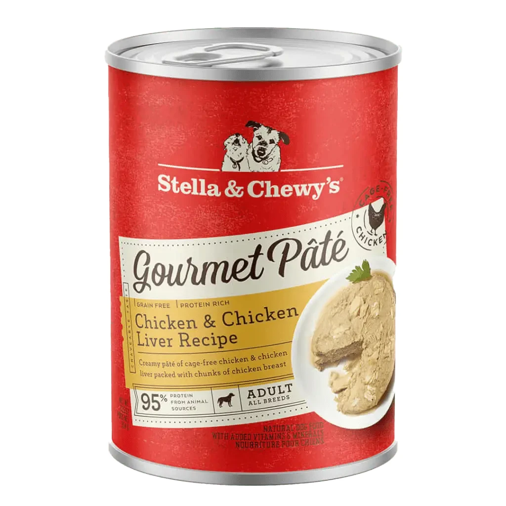 Stella & Chewy’s Gourmet Pate Gourmet Pâté for Dogs with Chicken & Chicken Liver - Grain Free Rich in Protein with Smooth Texture Wet Dog Food