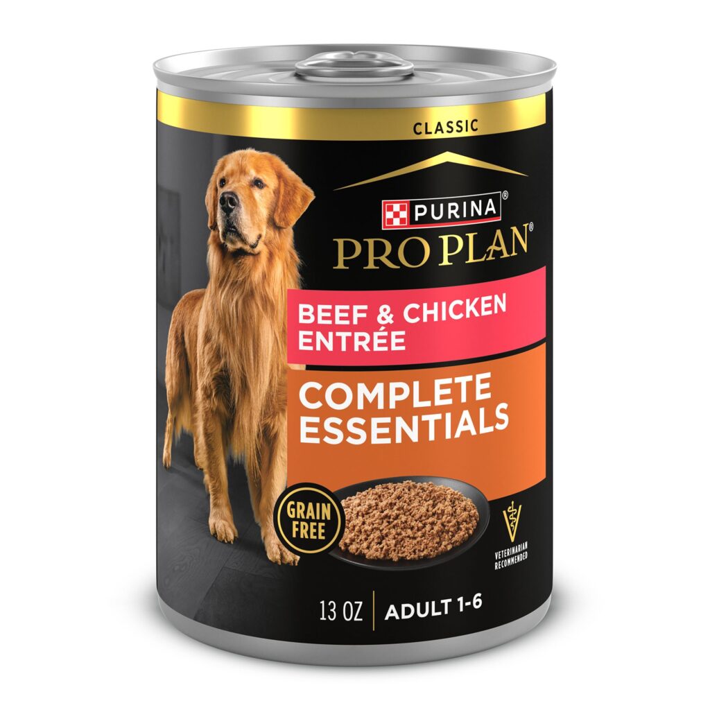 Purina Pro Plan Adult Complete Essentials Grain Free Beef & Chicken Entrée Classic Wet Dog Food