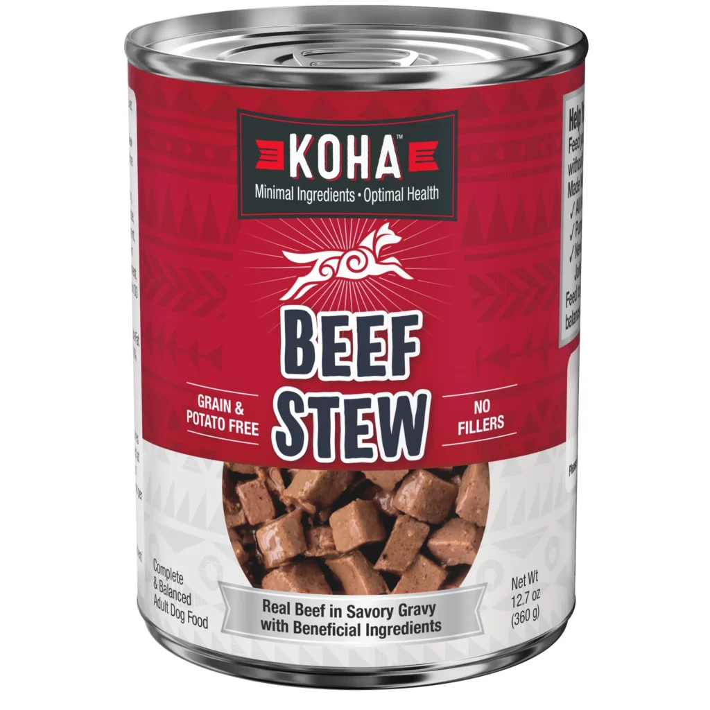 Koha Minimal Ingredient Stew Grain-Free Beef Stew Wet Dog Food