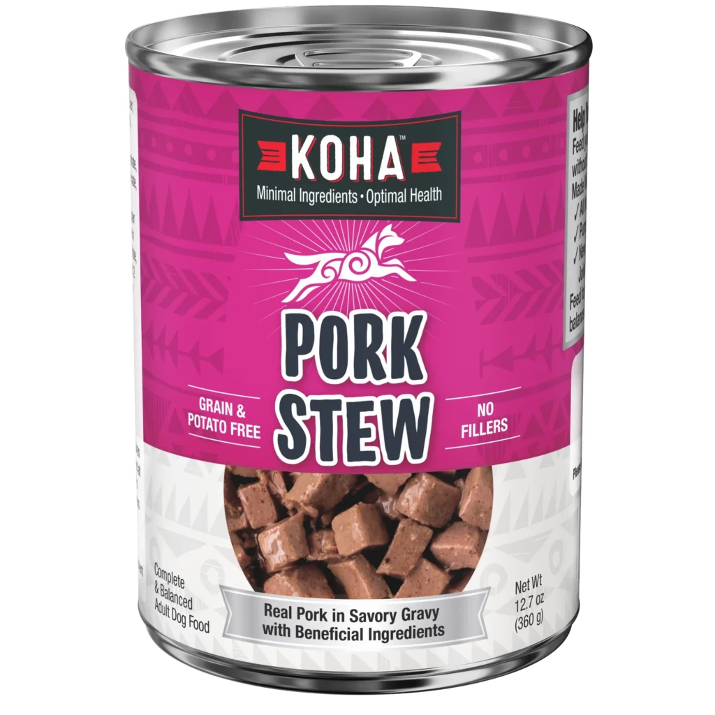 Koha Minimal Ingredient Stew Pork Stew Wet Dog Food