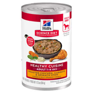 Hill’s Adult Healthy Cuisine Roasted Chicken, Carrots & Spinach Stew Wet Dog Food