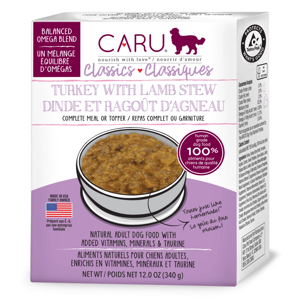 Caru Classics (Natural Stews) Classics Turkey with Lamb Stew Grain-Free Wet Dog Food