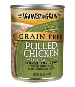Against the Grain Pulled Chicken with Gravy Dinner Wet Dog Food