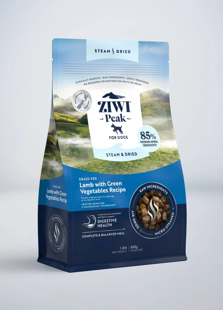 ZIWI Steam & Dried Lamb with Green Vegetables Recipe Dog Food Topper