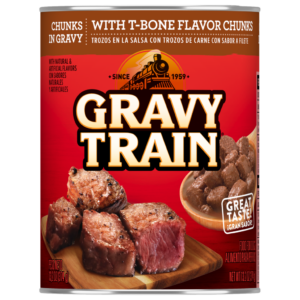Gravy Train Chunks In Gravy With T-Bone Flavor Chunks Wet Dog Food