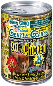 Gentle Giants Natural Non GMO Ingredients Grain Free Dog and Puppy Food Gentle Giants ‘Quality of Life’ 90% Chicken -Dog and Pup Wet Dog Food