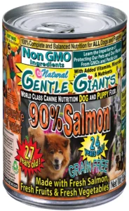 Gentle Giants Natural Non GMO Ingredients Grain Free Dog and Puppy Food Gentle Giants ‘Quality of Life’ 90% Salmon -Dog and Pupp Wet Dog Food