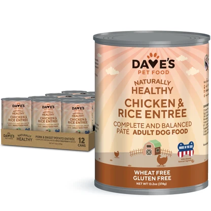 Dave’s Pet Food Naturally Healthy Chicken & Rice Entrée For Dogs / Wet Dog Food