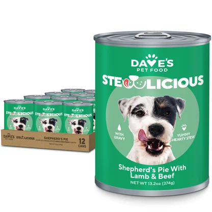 Dave’s Pet Food Dave’s Stewlicious Shepherd’s Pie with Lamb & Beef For Dogs / 13.2 oz Wet Dog Food