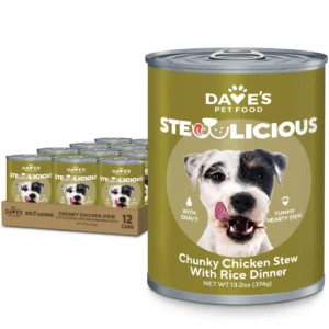 Dave’s Pet Food Dave’s Stewlicious Chunky Chicken and Rice Stew for Dogs / Wet Dog Food