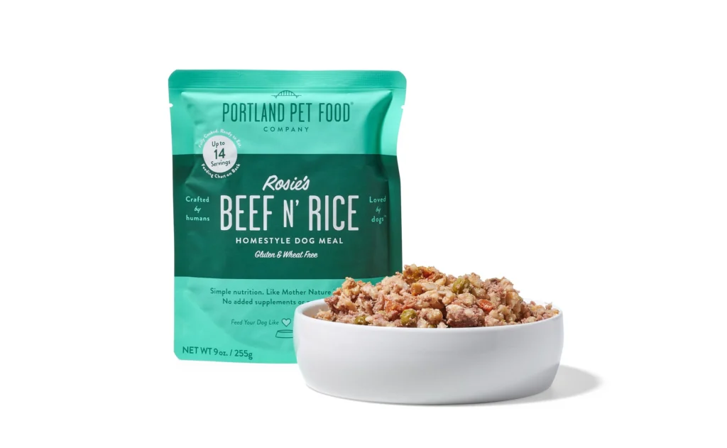 Portland Pet Food Company Meals & Mixers Rosie’s Beef N’ Rice - For Picky Eaters, Seniors Dog Food Topper