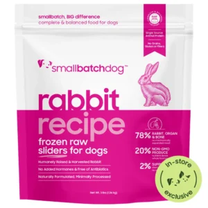 Smallbatch Raw Rabbit Sliders Frozen Dog Food