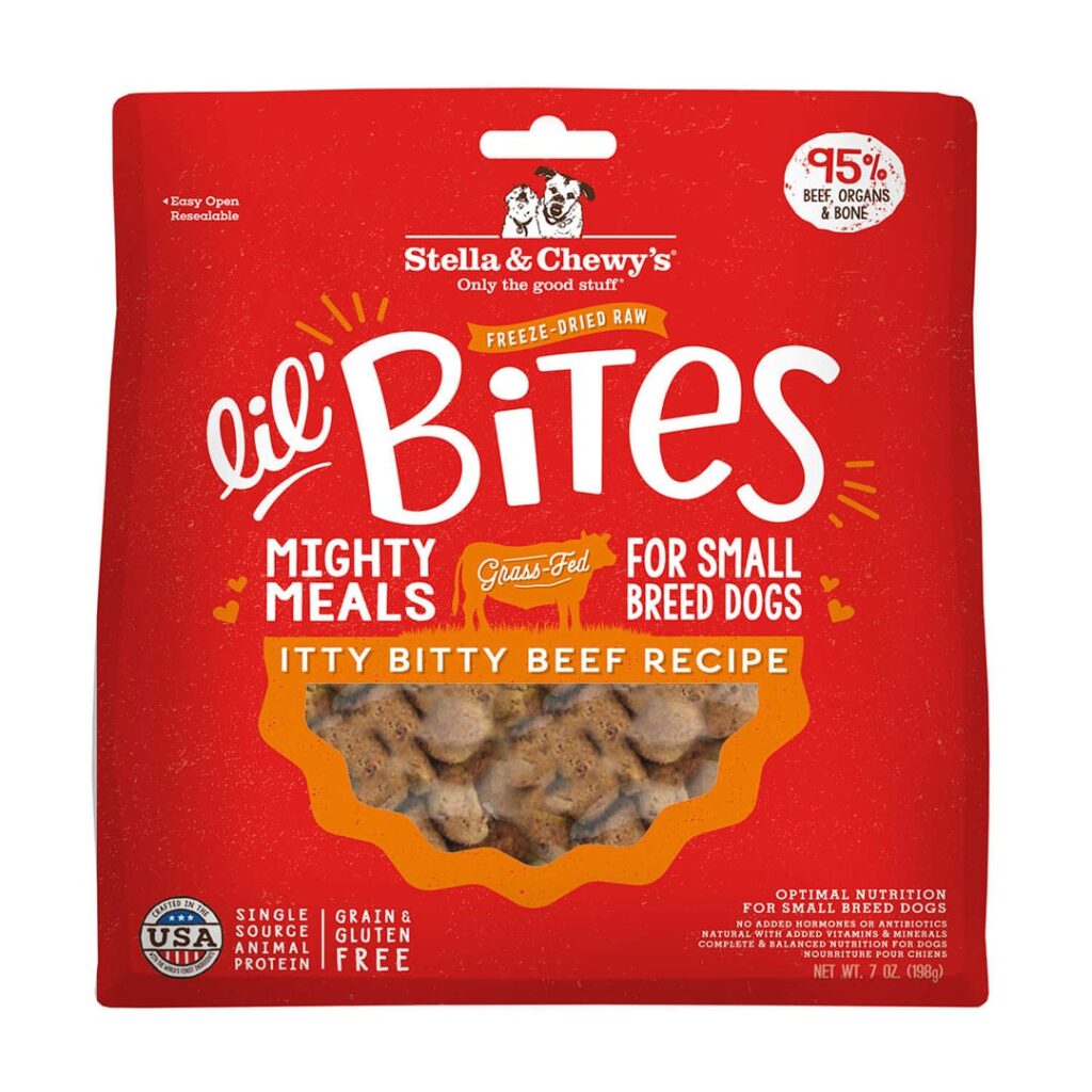 Stella & Chewy’s Itty Bitty Beef Lil’ Bites - Raw for Small Breeds Freeze-Dried Dog Food