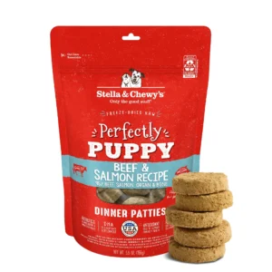 Stella & Chewy’s Raw Dinner Patties Beef & Salmon Perfectly Puppy Dinner Patties Freeze-Dried Dog Food