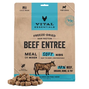 Vital Essentials Soft Nibs Beef Freeze-Dried Dog Food