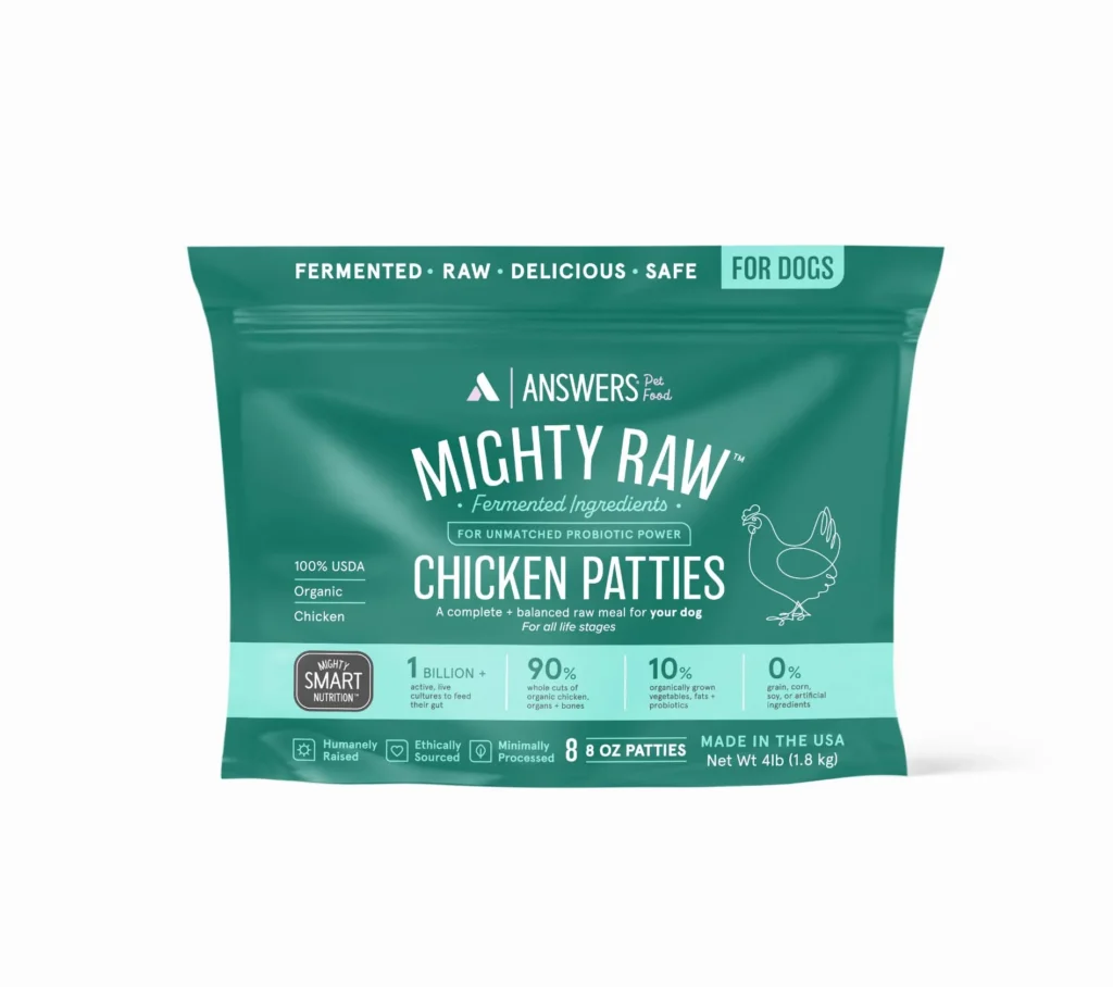 Answers Pet Food Detailed Mighty Raw Chicken Frozen Dog Food