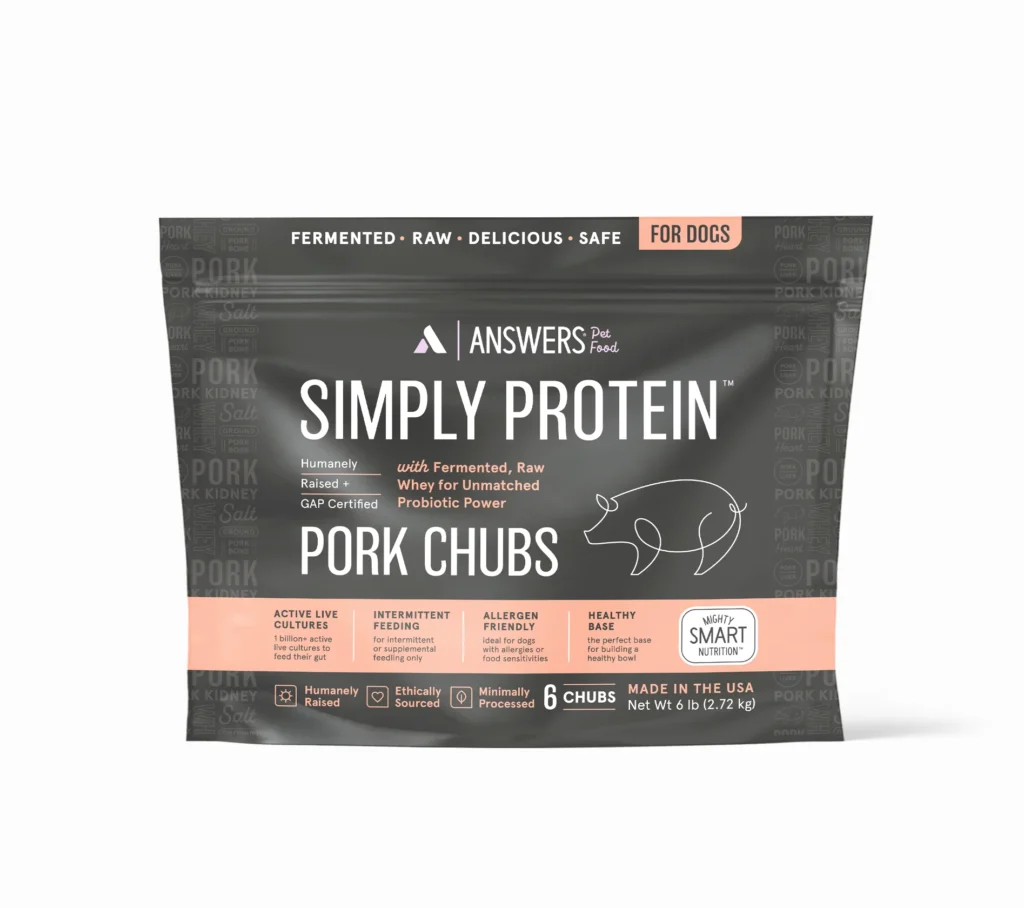 Answers Pet Food Straight Simply Protein Pork Formula Grain-Free Dog Food Topper