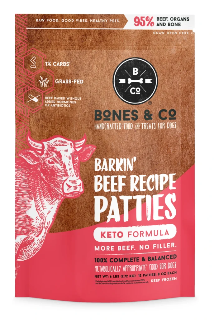 Bones & Co Grass-Fed Beef Raw - The Bones & Co. Frozen Dog Food