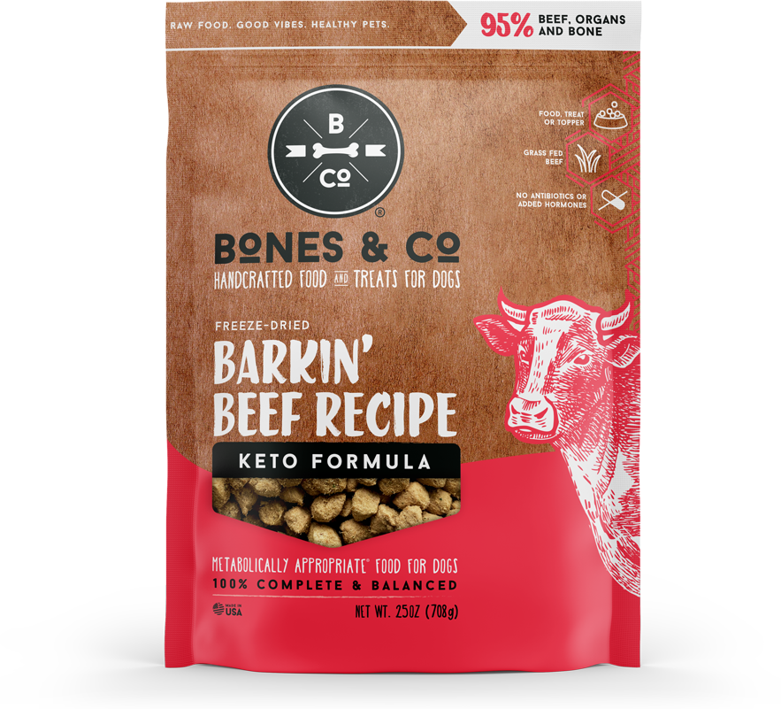 Bones & Co Grass-Fed Beef Raw - The Bones & Co. Freeze-Dried Dog Food