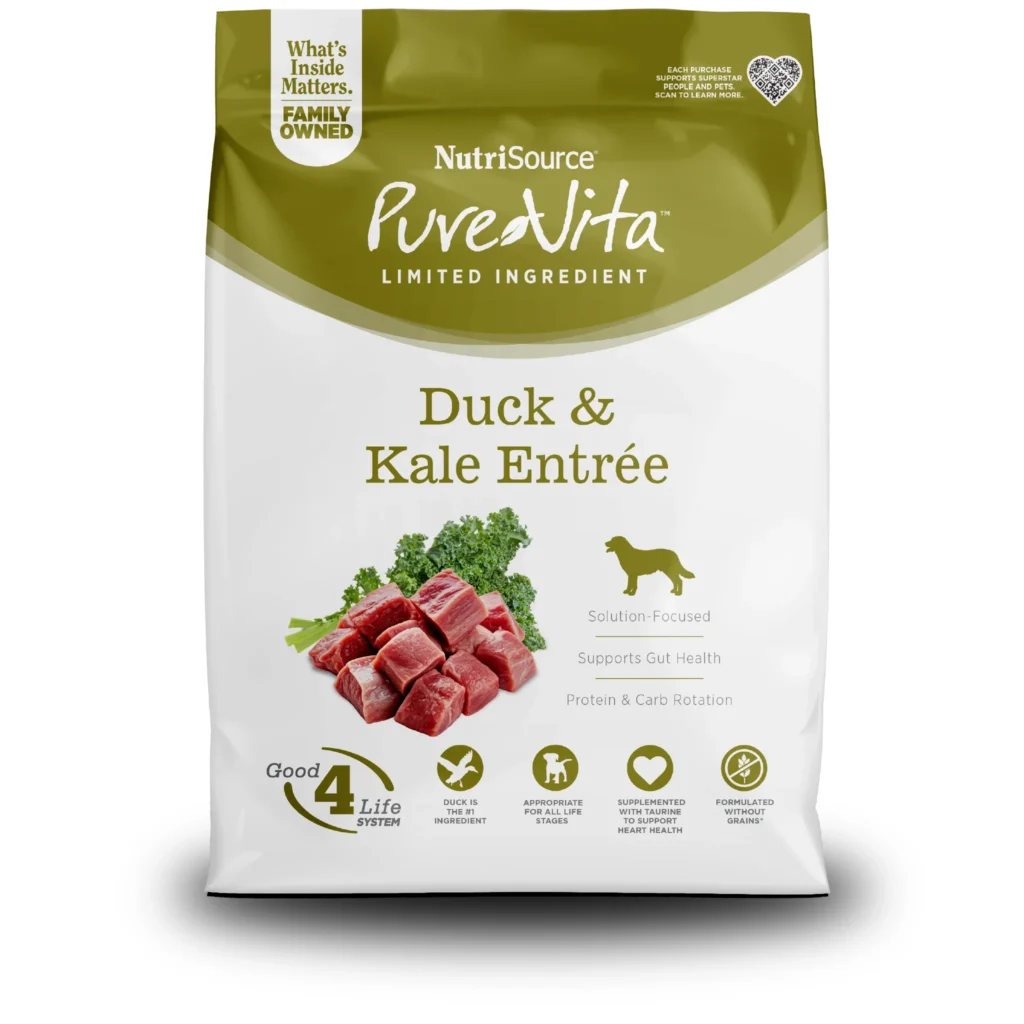 NutriSource PureVita Duck & Kale Entree Dry Dog Food