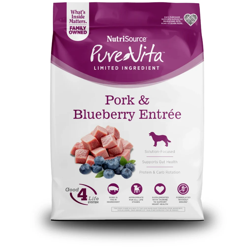 NutriSource PureVita Pork & Blueberry Entree Dry Dog Food