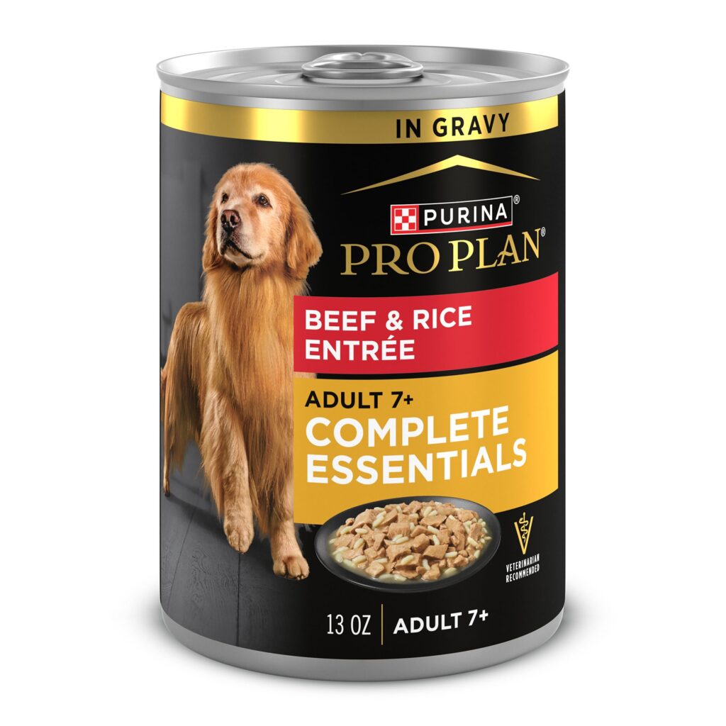 Purina Pro Plan Complete Essentials Senior Beef Rice Gravy Wet Dog Food