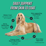 Kismet Shakers Daily Skin & Coat Formula Freeze-Dried Beef & Beef Liver Recipe Dog Food Topper, photo 3