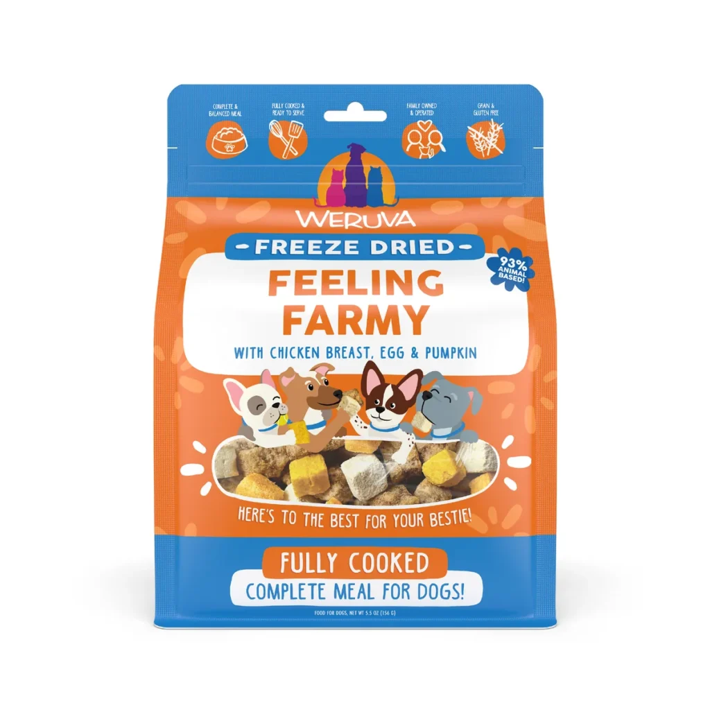 Weruva Dogs in the Kitchen Dog Feeling Farmy Chicken, Egg & Pumpkin Dry Grain-Free Freeze-Dried Dog Food