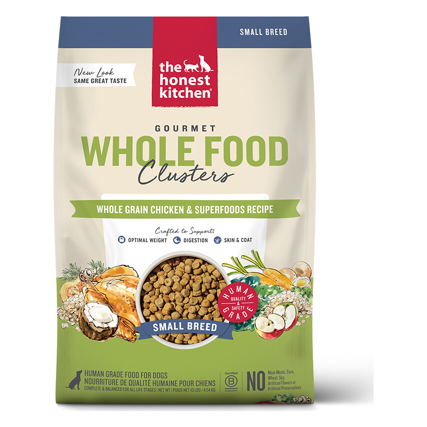 The Honest Kitchen Whole Grain Chicken & Oat Recipe Whole Food Clusters Small Breed Blend Dry Dog Food
