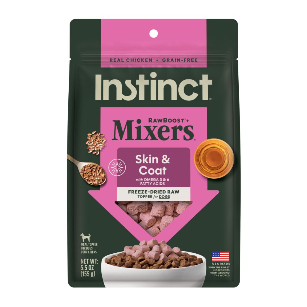Instinct Raw Boost Mixers Skin & Coat Health Freeze-Dried Dog Food Topper