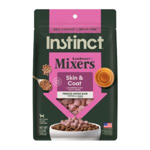 Instinct Raw Boost Mixers Skin & Coat Health Freeze-Dried Dog Food Topper